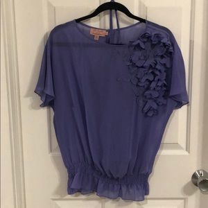 Sheer purple Ted Baker top with matching cami